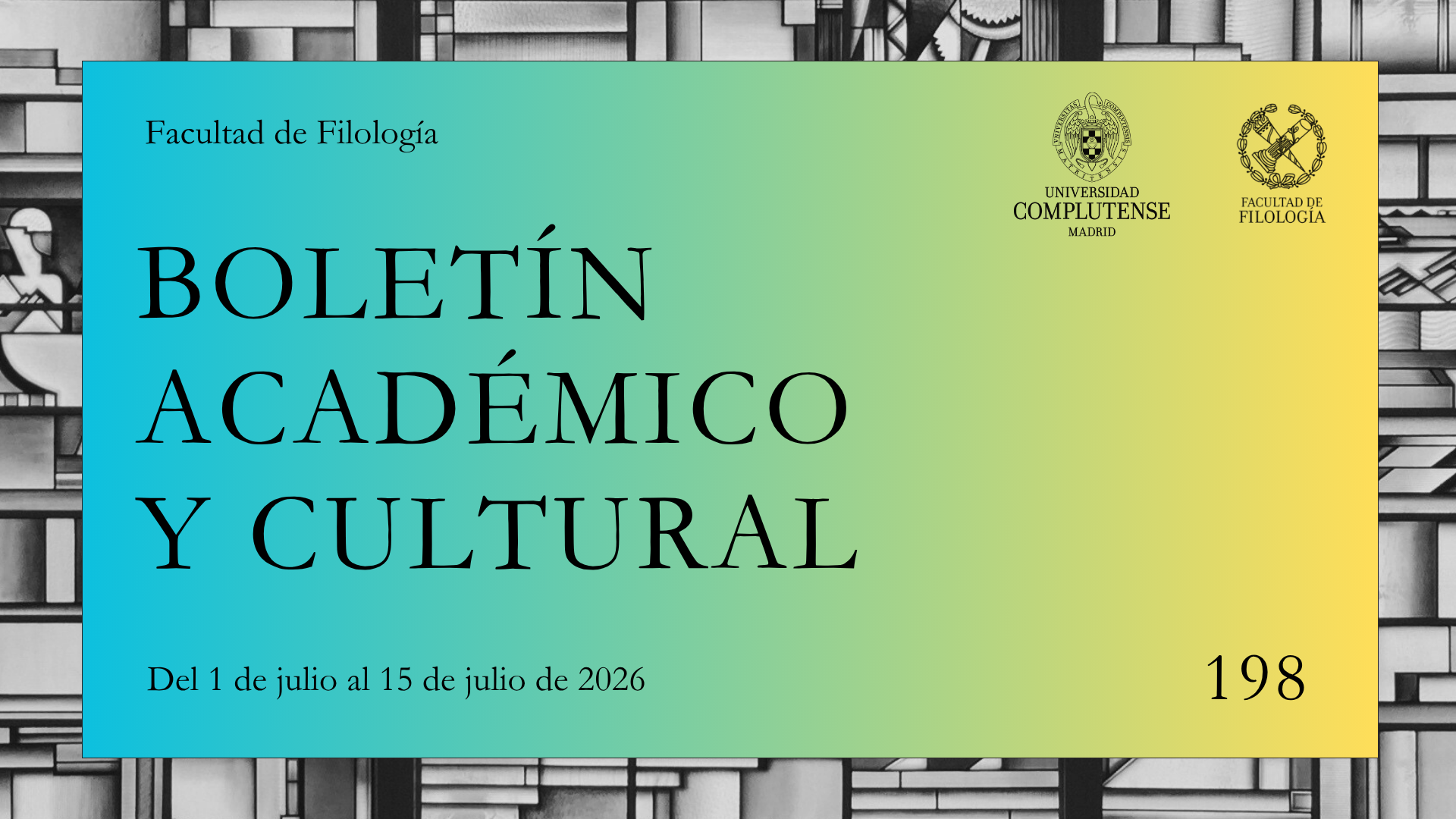 Boletín Académico y Cultural de la Facultad de Filología (nº 198)  